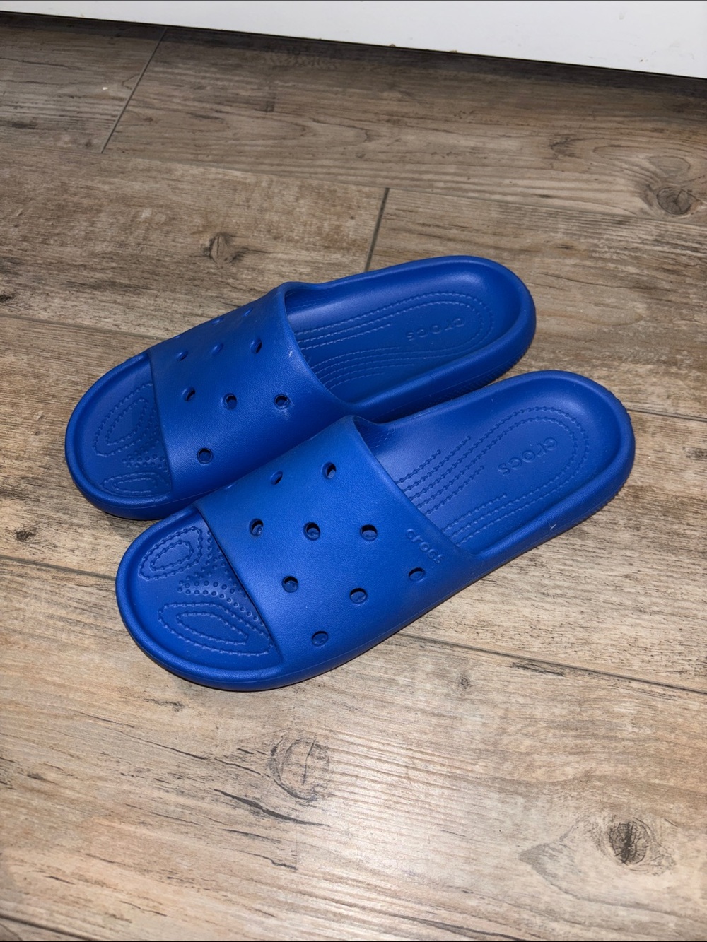 CROCS Blue Slide Sandals W7 / M5